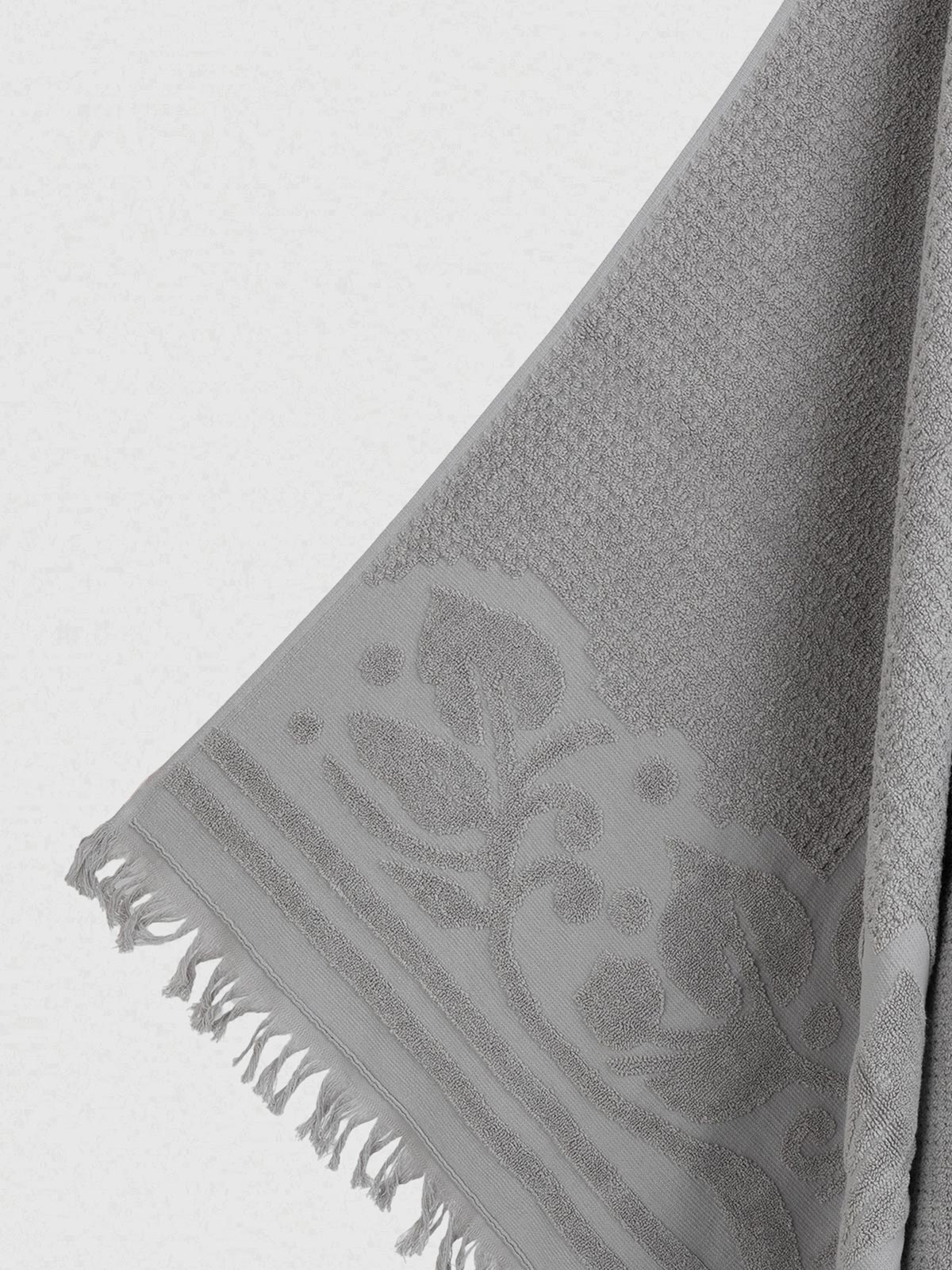 111-144-6-01 Πετσέτα Κρόσι 6 Light Grey Μπάνιου (80x150) - Image 1