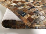 ΧΑΛΙ ΔΕΡΜΑΤΙΝΟ (PANDEM) ΔΙΑΣΤΑΣΕΙΣ.120*170ΕΚ. ΥΛΙΚΟ. 100% ΔΕΡΜΑΤΙΝΑ JEANS TAGS ΡΑΜΜΕΝΑ ΣΕ ΠΕΛΟΣ - Image 2