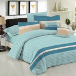 Σετ Κουβερλί Le Blanc Premium Cotton 100% Brooklyn Aqua Μονό 160x240