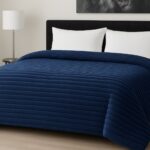 Κουβερτοπάπλωμα Le Blanc Flannel Comfort Μονό 160Χ220 700gsm RIB Navy