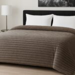 Κουβερτοπάπλωμα Le Blanc Flannel Comfort Σούπερ Υπέρδιπλο 260Χ240 700gsm RIB Moka
