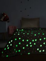 Κουβέρτα φωσφοριζέ μονή Stars Pink Μονή (160x220) - Image 2