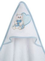 Κάπα κεντητή Heart Blue 75x75 - Image 2