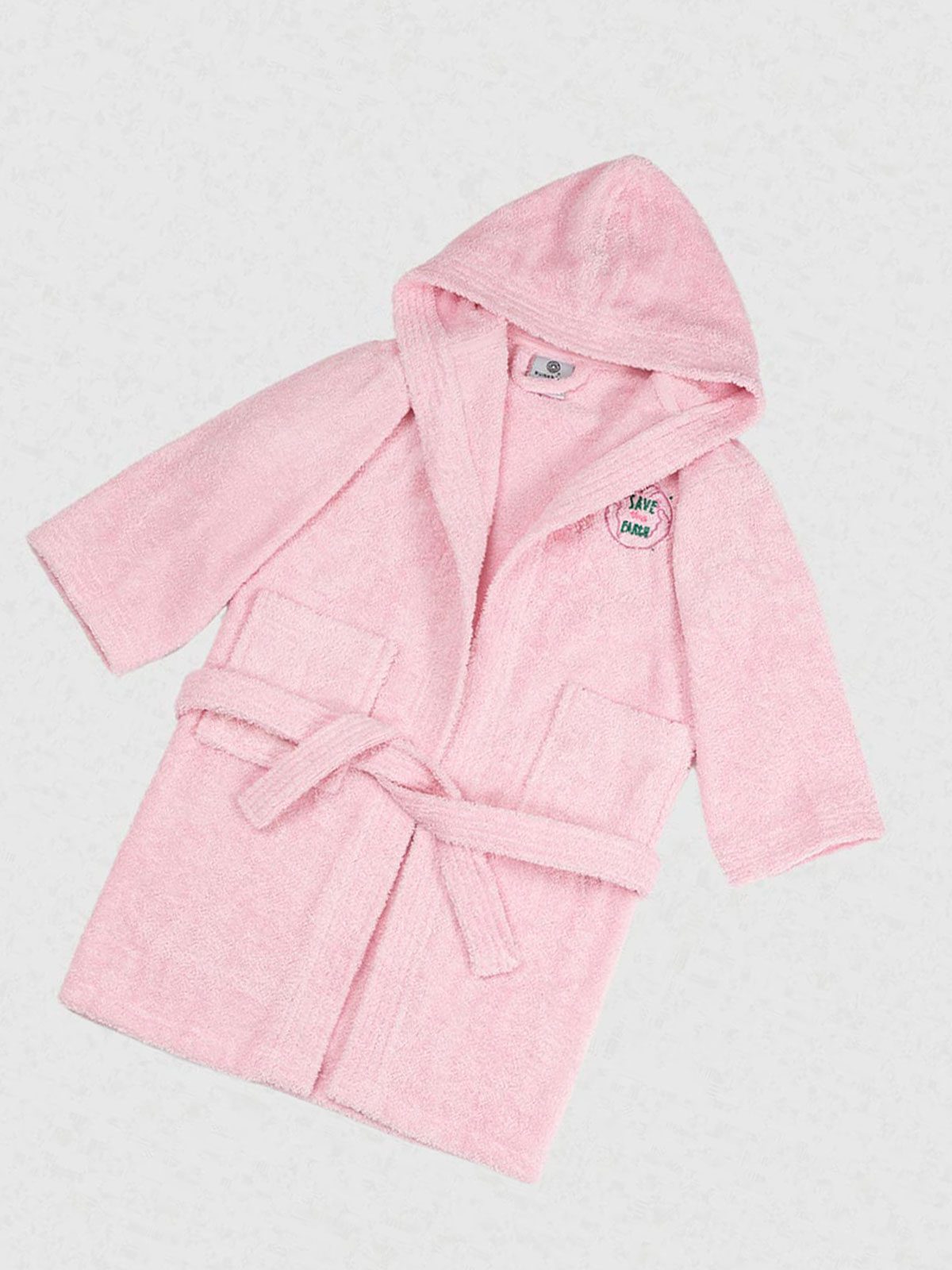 081-18-6-03 Μπουρνούζι Παιδικό Eco Pink Ηλικία 12-14 - Image 1