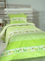 Σετ Σεντόνια Cotton Feelings εμπριμέ 8481 Green Μονό (165x270)